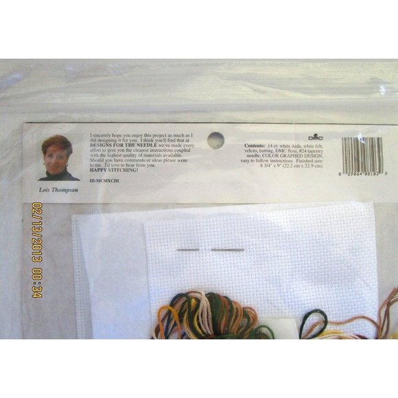 Cross Stitch Kit Designs for the Needle-Corner Critters Sitters #8103 Slum. Bear - Picture 5 of 6